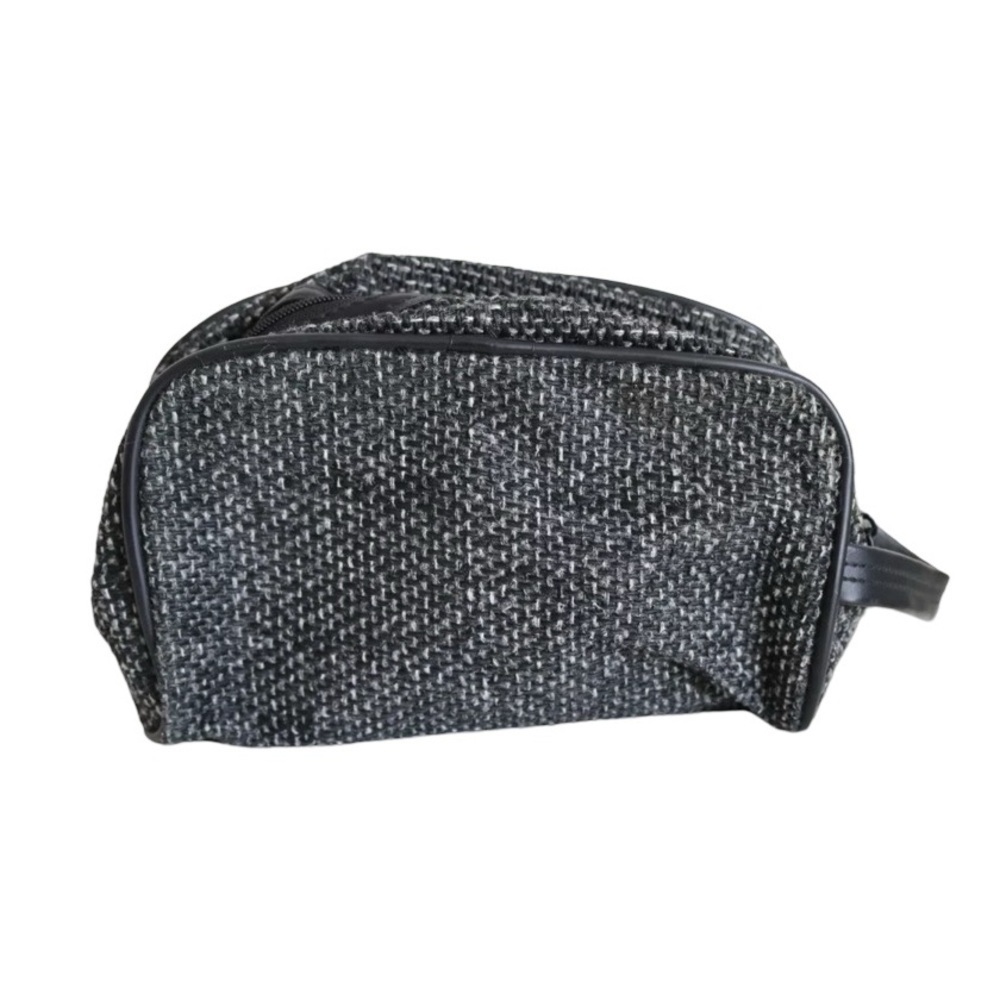 Givenchy VINTAGE 80s Tweed Dopp Kit Toiletry Travel Cosmetic Make Up Pouch Bag - Picture 6 of 11